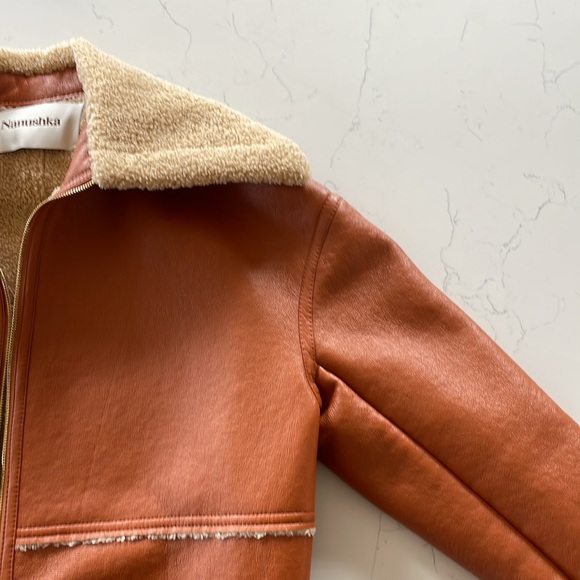 Nanushka Beryl Oversized Faux-Shearling Coat - Picture 5 of 9